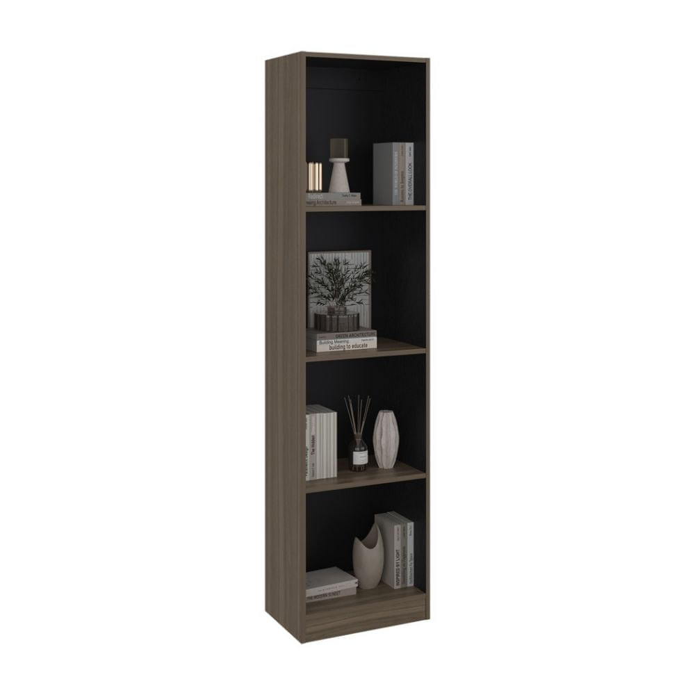 Estante 5 Niveles Home-E2 Avellana/Wengue 180.6x45x29.9cm Tuhome