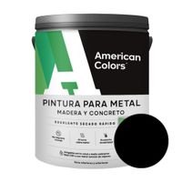 Pintura para metal American colors Practitech Negro Brillante 1 Gl