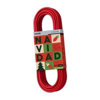 Extensión Cube Taps Spt-2 2x20 Awg 5m Rojo Navidad