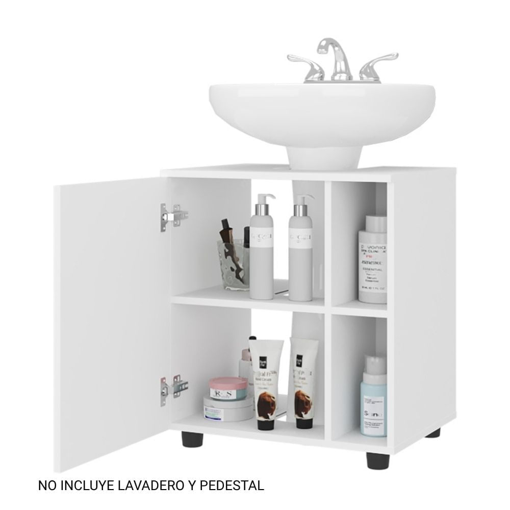 Mueble Lavamanos 1 Puerta Pascuale Blanco Tuhome