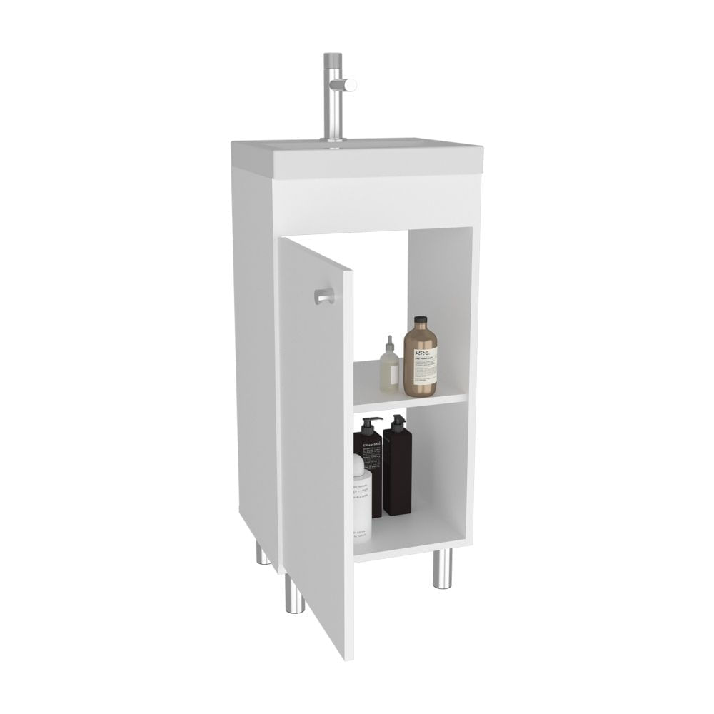 Vanitorio Rivera 1 Puerta Blanco 84x40x32cm Tuhome