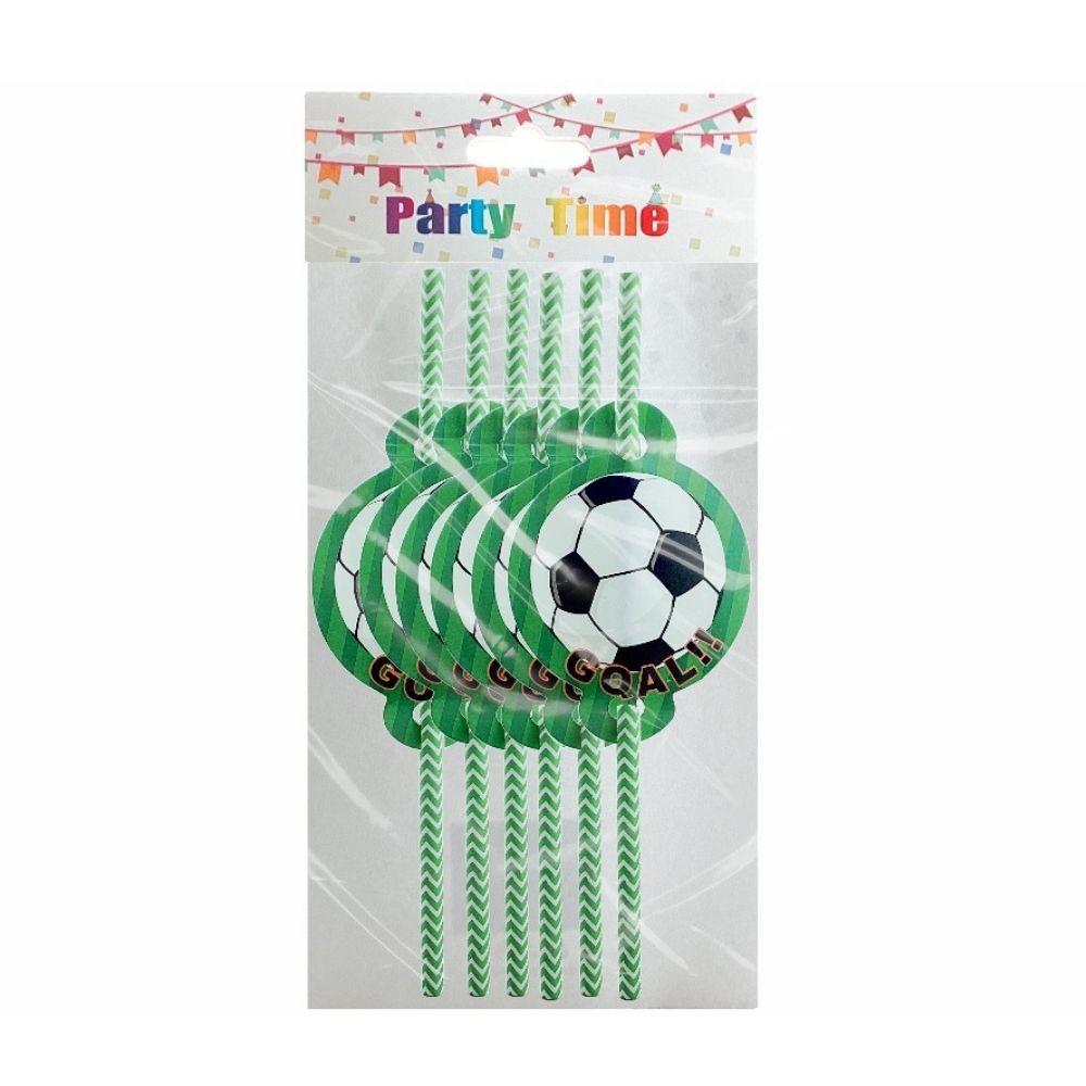 6 Piezas Sorbetes Desechables Balon Blanco/Verde