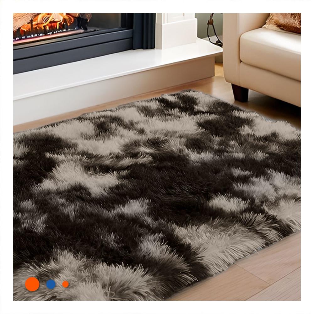 Alfombra Marron y Crema Rectangular con Dimensiones 40x60cm 