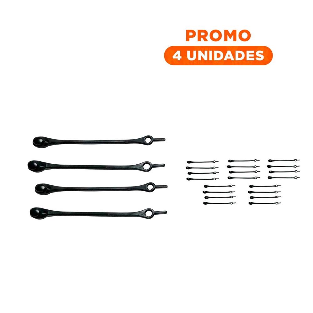 Pack4 Clip de Silicona Practico para Mantener Cable en Orden Negro