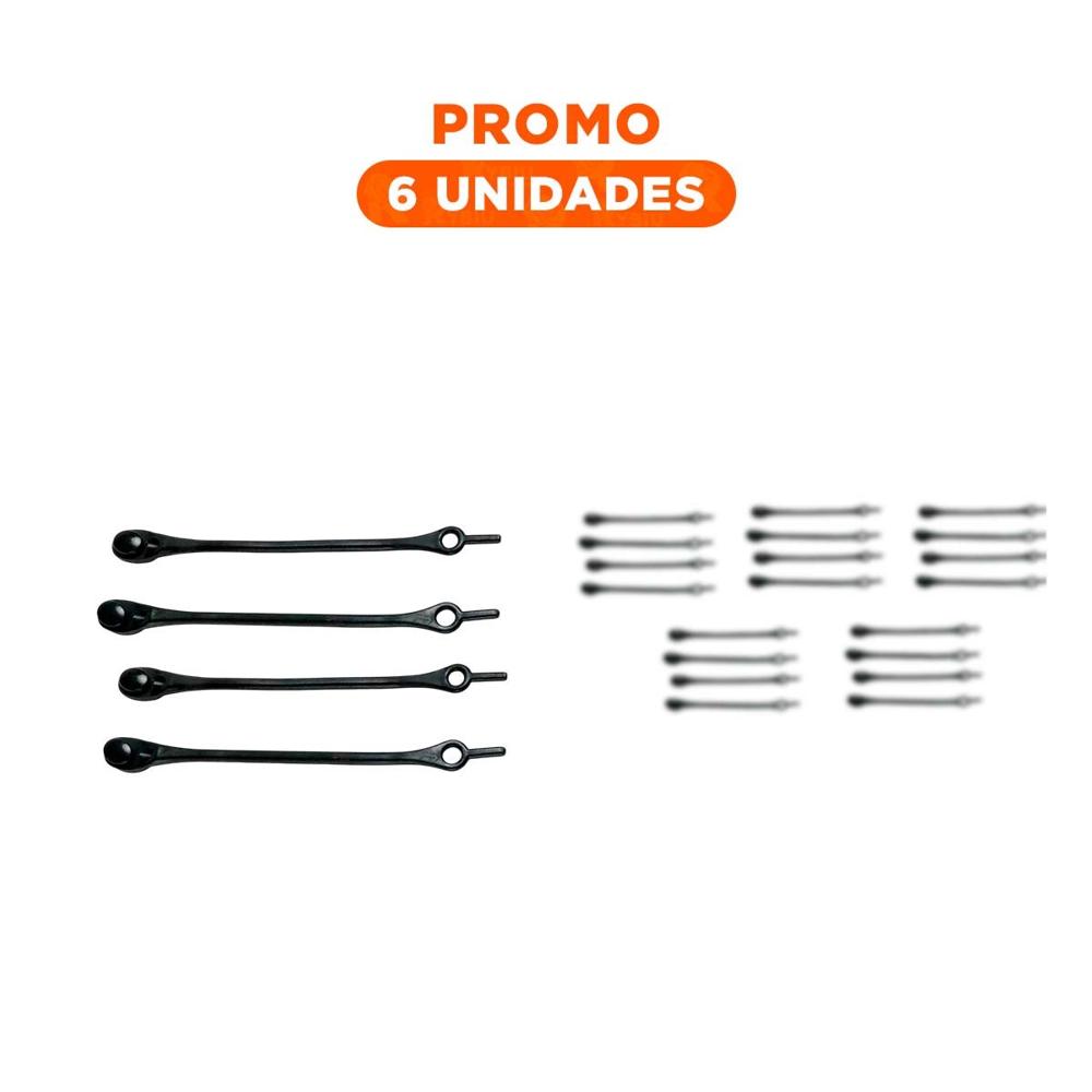 Pack6 Ajustador de Silicona Practico para Orden Diario de Cable Negro Y Regalo Sticker