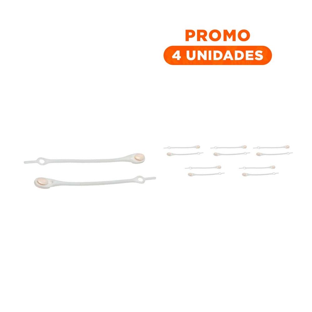 Pack4 Clip de Silicona Practico para Mantener Cable en Orden Blanco