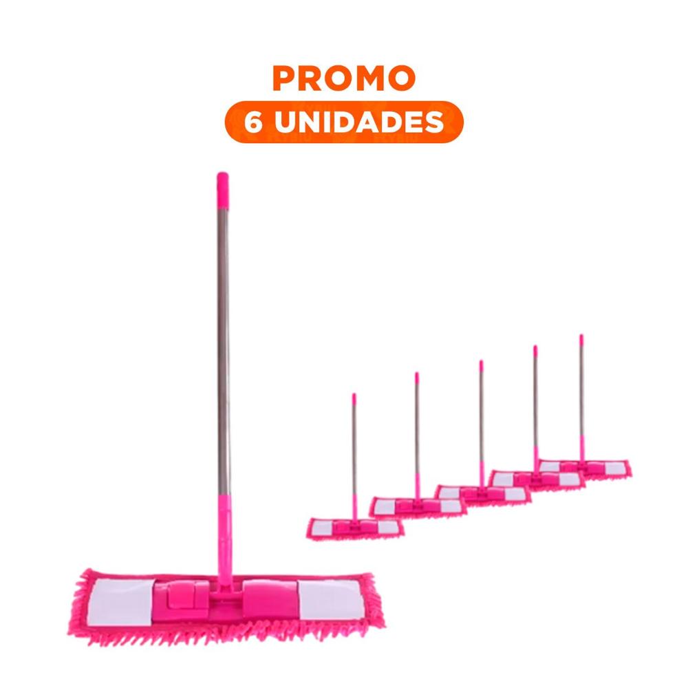 Pack6 Repuesto Rectangular de Microfibra Fucsia Suave y Resistente para Pisos Y Papel Regalo