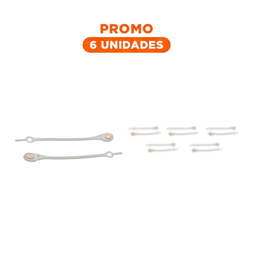 Pack6 Ajustador de Silicona Practico para Orden Diario de Cable Blanco Y Regalo Sticker