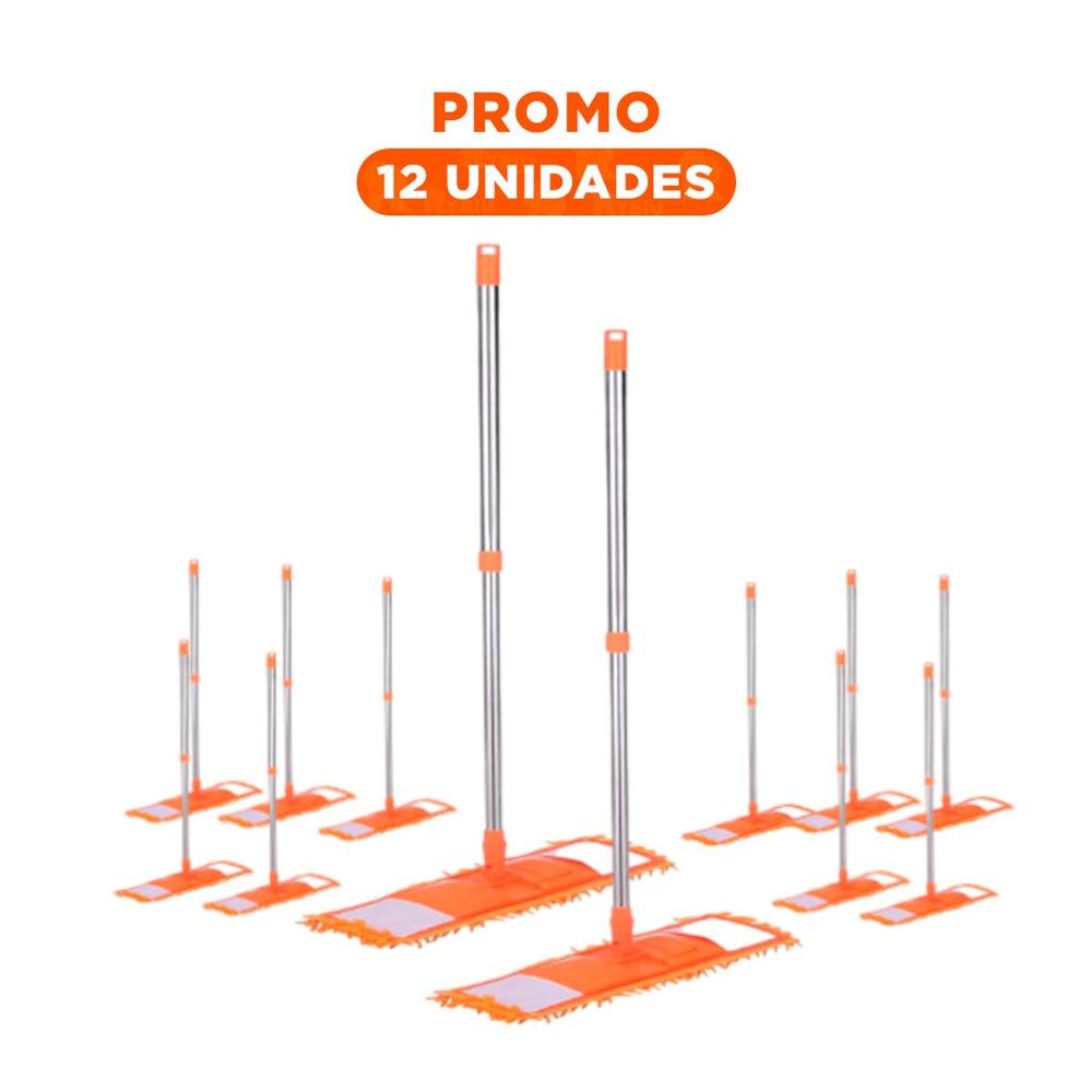 Pack12 Repuesto Rectangular de Microfibra Naranja Practico Limpieza General