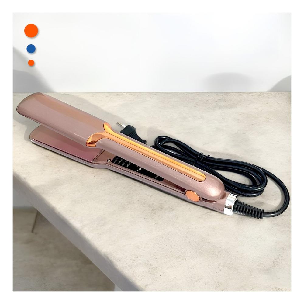 Plancha de Cabello Funcional para Rutina de Belleza y Cuidado Dorado Y Notas