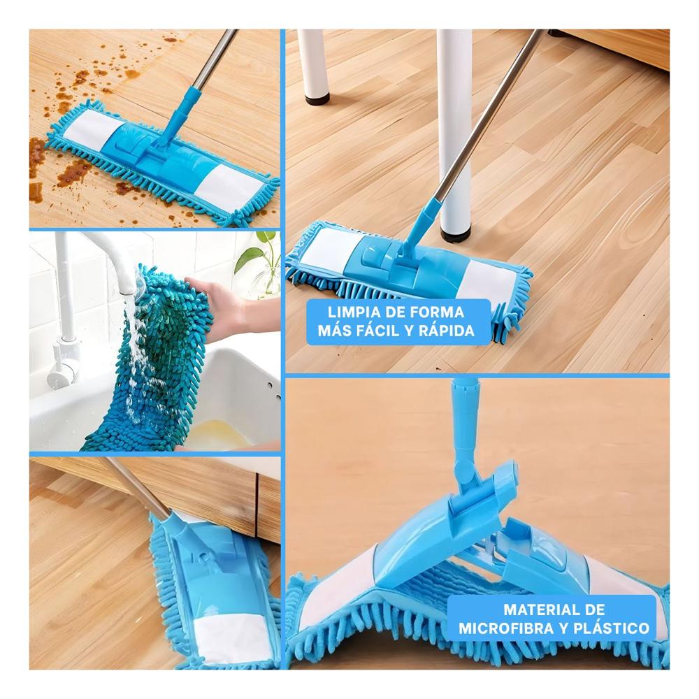 Trapedor Rectangular de Microfibra Celeste de Secado Rapido Uso Diario Y Ligas Regalo