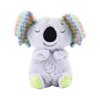 PELUCHE FELPA FORMA KOALA EFECTO RESPIRACION MUSICAL Y CON LUCES GRIS.