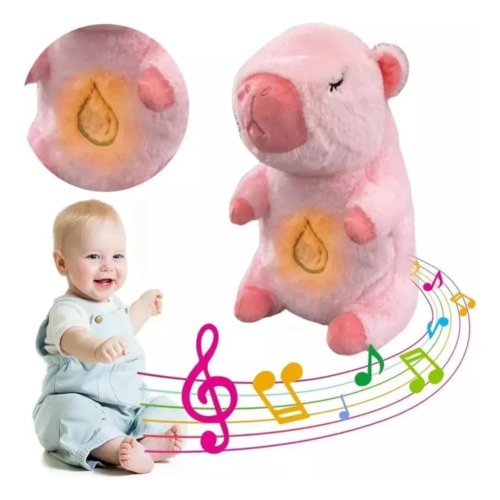 PELUCHE FELPA FORMA CAPIBARA ROSADO