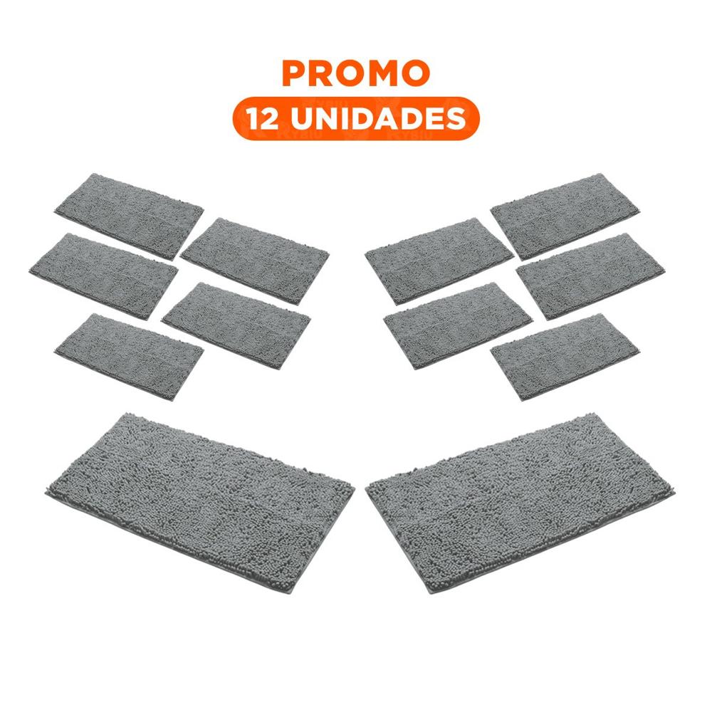 Pack12 Base Rectangular de Microfibra Decorativa 40x60cm Plomo Claro Estilo Actual