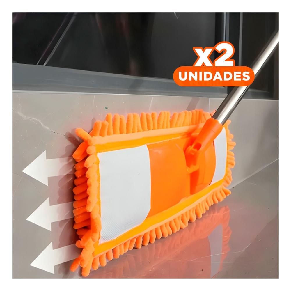 Pack2 Textil Rectangular de Microfibra Naranja para Limpieza del Hogar Diario
