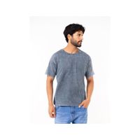 Polo manga corta- AcidWash-Gris