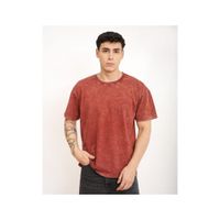Polo manga corta- AcidWash-Rojo