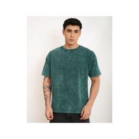 Polo manga corta- AcidWash-Verde Botella