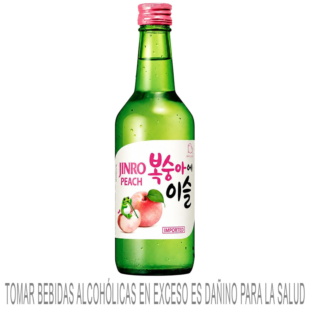 Soju JINRO Peach Botella 360ml
