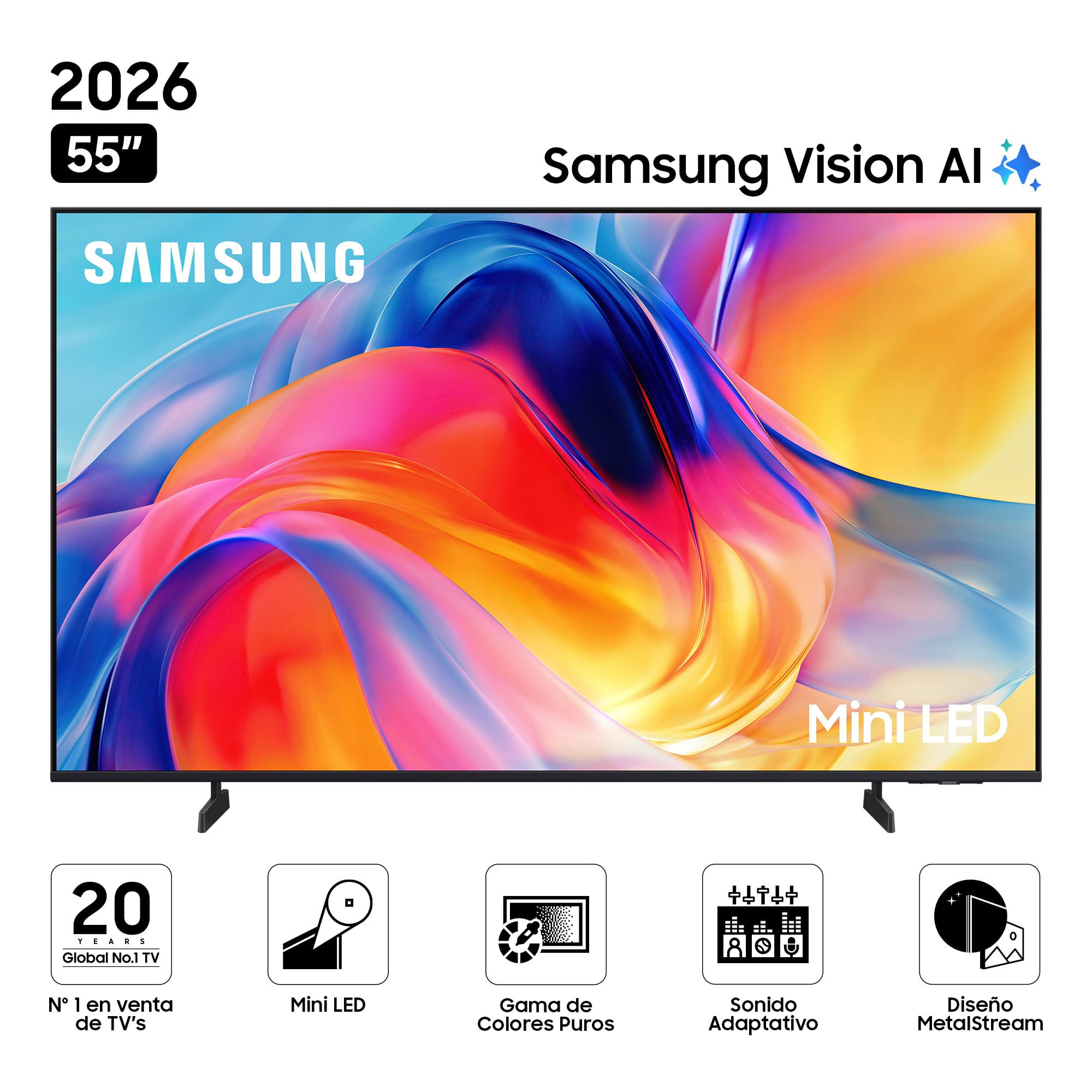 Televisor SAMSUNG Mini LED 55"" UHD 4K Smart TV UN55M70HAGXPE