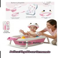 Bañera Para Bebe Con Termometro Gorrito  Cojin Cortauña Cubeta