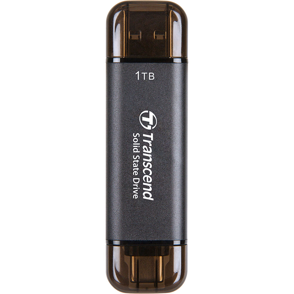 Transcend ESD310 SSD portátil 1TB USB 3.2 Gen 2 con USB A y USB C 1050 MB por segundo