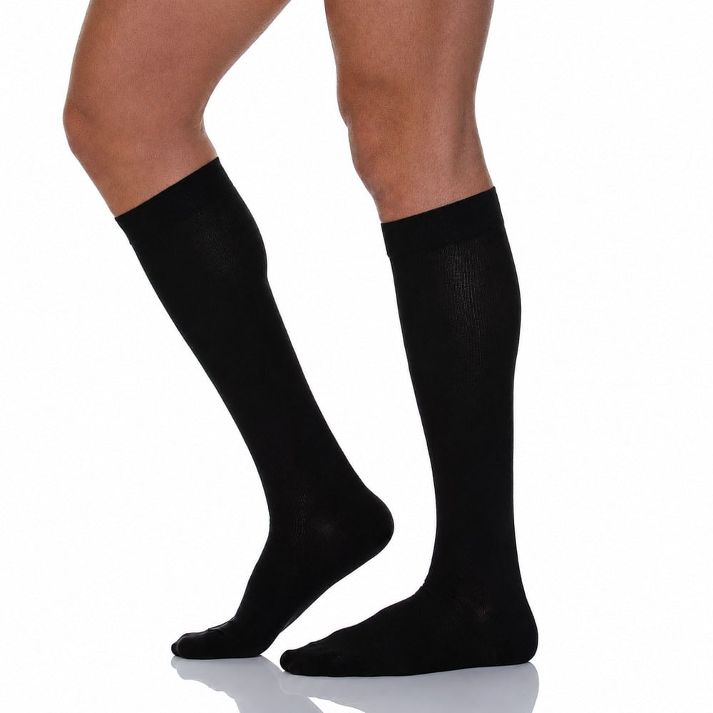 Media de Compresión Graduada Relaxsan Cotton 820 Rodilla 18-22 mmHg - Negro - Talla XS