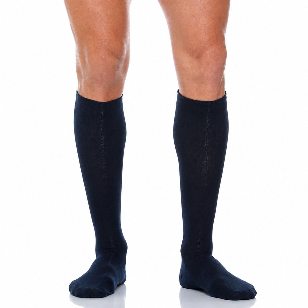 Media de Compresión Graduada Relaxsan Cotton 820 Rodilla 18-22 mmHg - Azul - Talla L