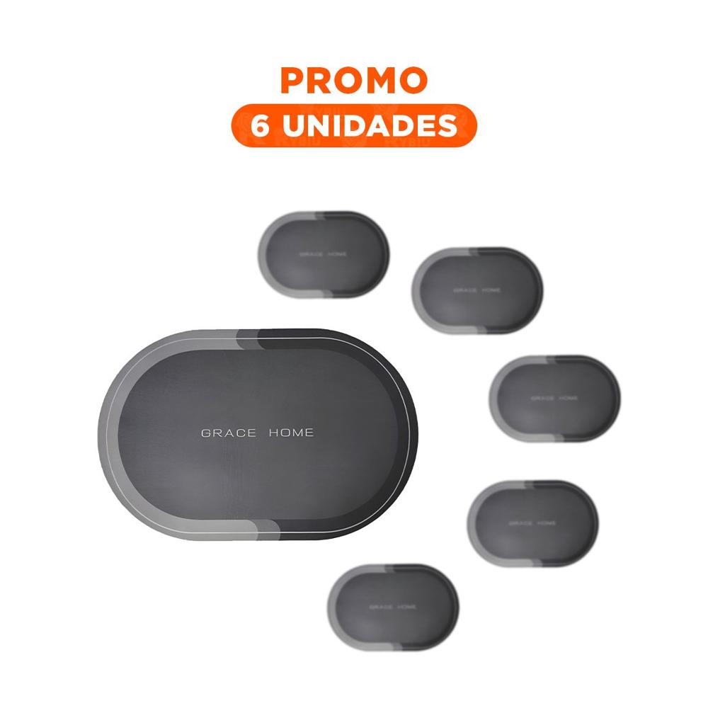 Pack6 Canasta Ovalada Plomo Para Decoracion De Casa Con Estilo Elegante Y Regalo Sticker