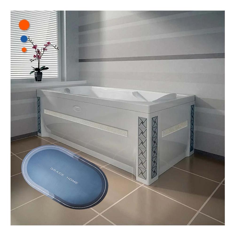 Tapee Ovalado Para Decoracion Hogar Azul Con Estilo Moderno Y Elegante