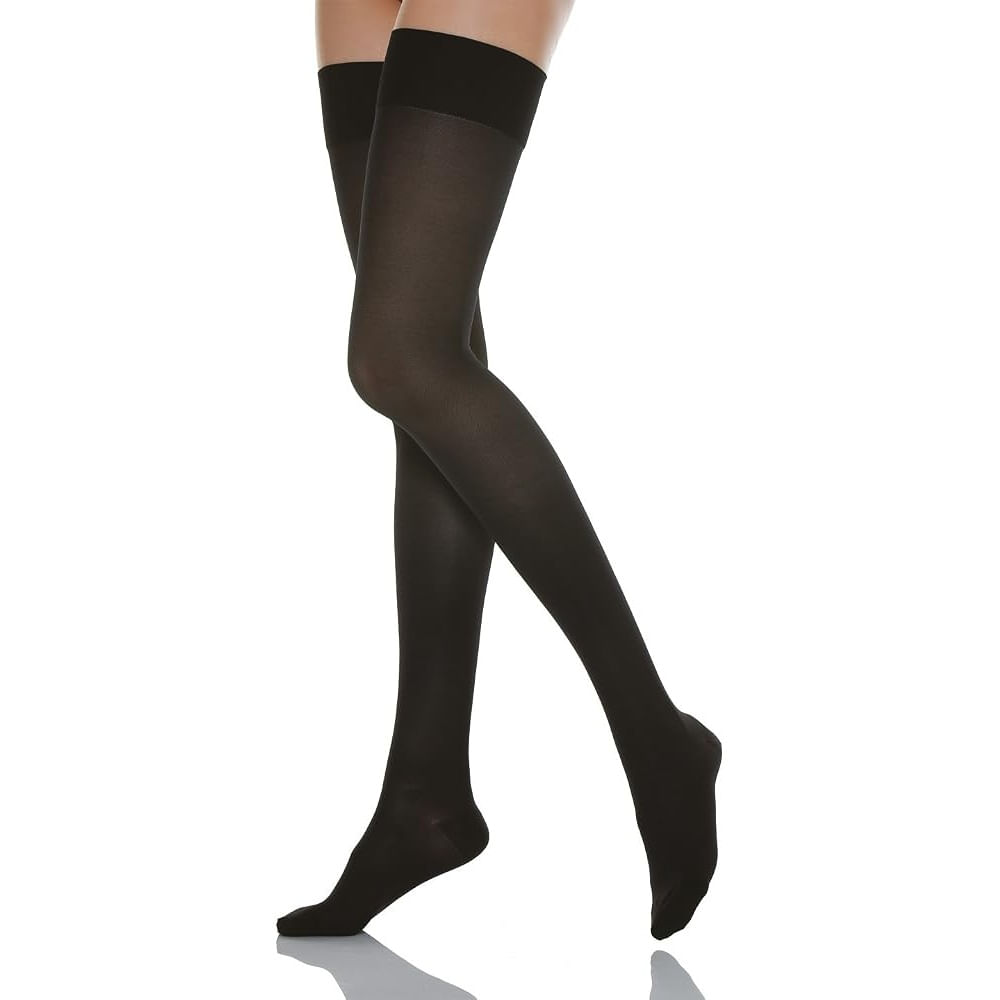 Media de Compresión Graduada Relaxsan Basic 960 Muslo sin Encaje 22-27 mmHg - Negro - Talla XL