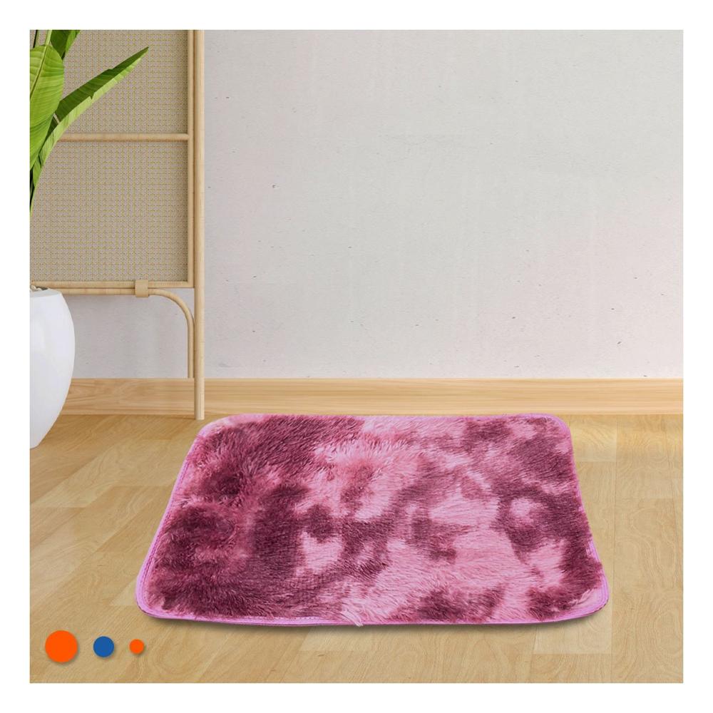 Alfombra Guinda y Rosado Rectangular con Dimensiones 40x60cm