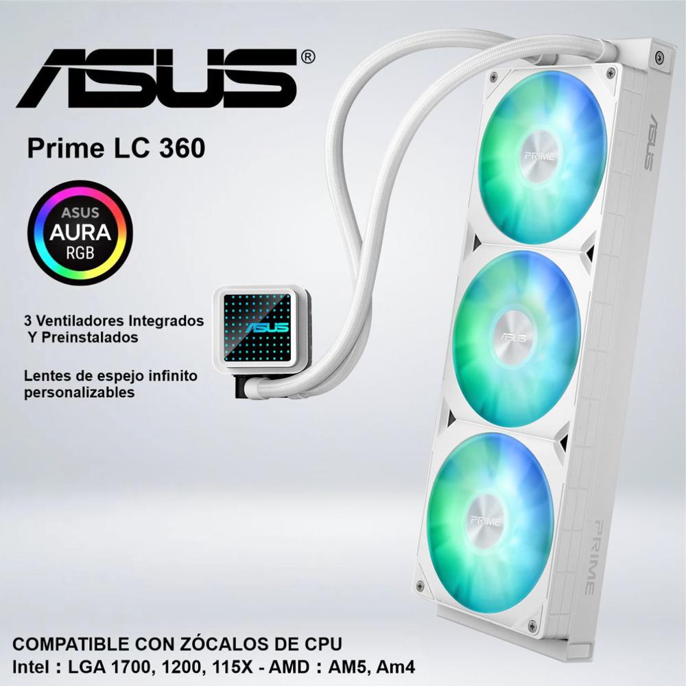 SISTEMA DE ENFRIAMIENTO LIQUIDO ASUS PRIME LC 360 ARGB WHITE