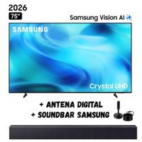 Televisor Smart TV 75'' Samsung Crystal UHD 4K UN75U8000HGXPE 2026 - Ant - Soundbar Samsung