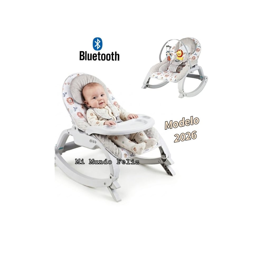 Mecedora de Bebe Swing Vibraciones Relajantes Beige