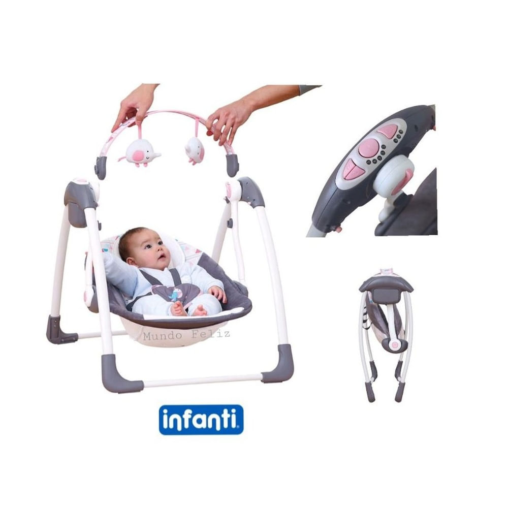 Mecedora para Bebe Automatica Musical Infanti Pink