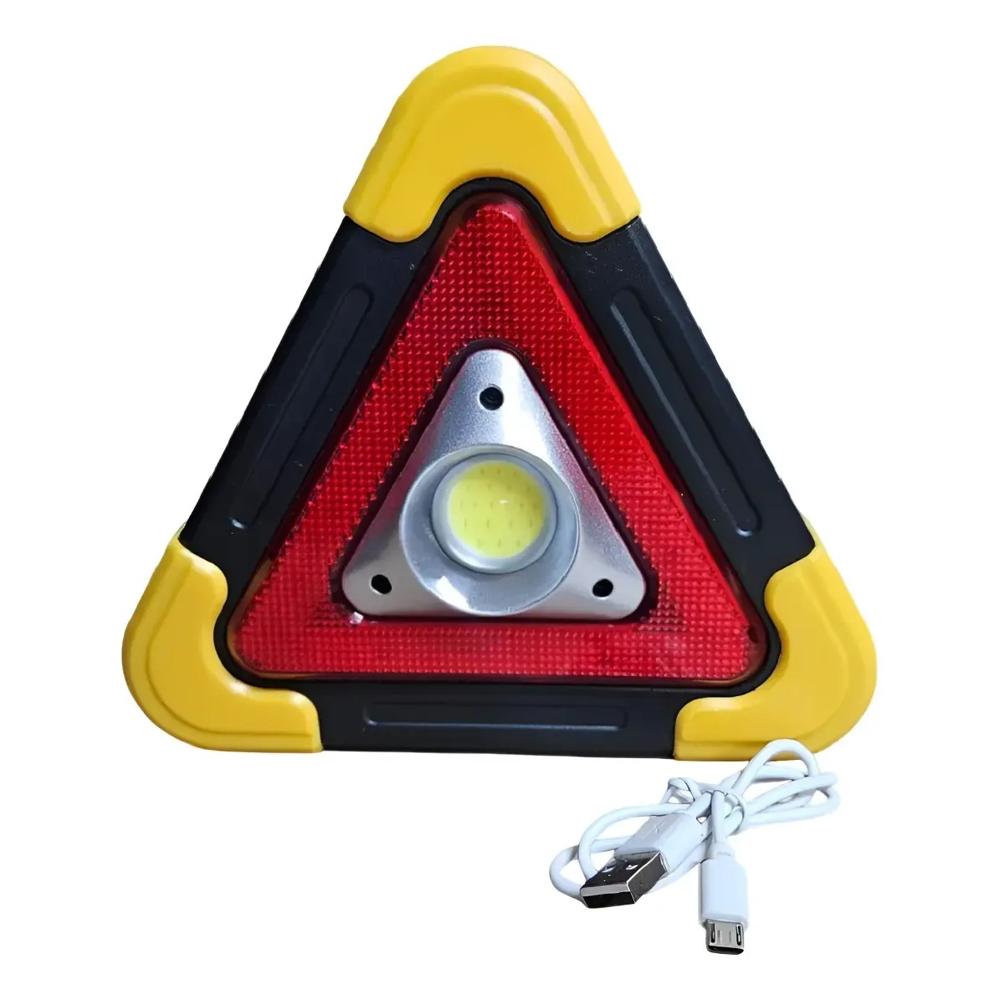 Luz de Emergencia Triángulo Pequeño LED COB 500 Lumens Multifuncional para Auto COD HB-6608.