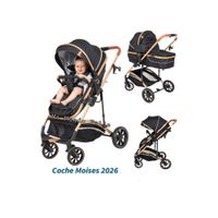 Coche para Bebe Moises  Reversible Negro