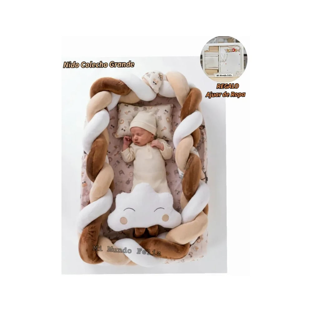 Cuna Colecho NIDO Grande Trenzado Beige Beige