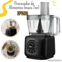 PROCESADOR DE ALIMENTOS 2 LITROS IMACO  7EN1 FP416A