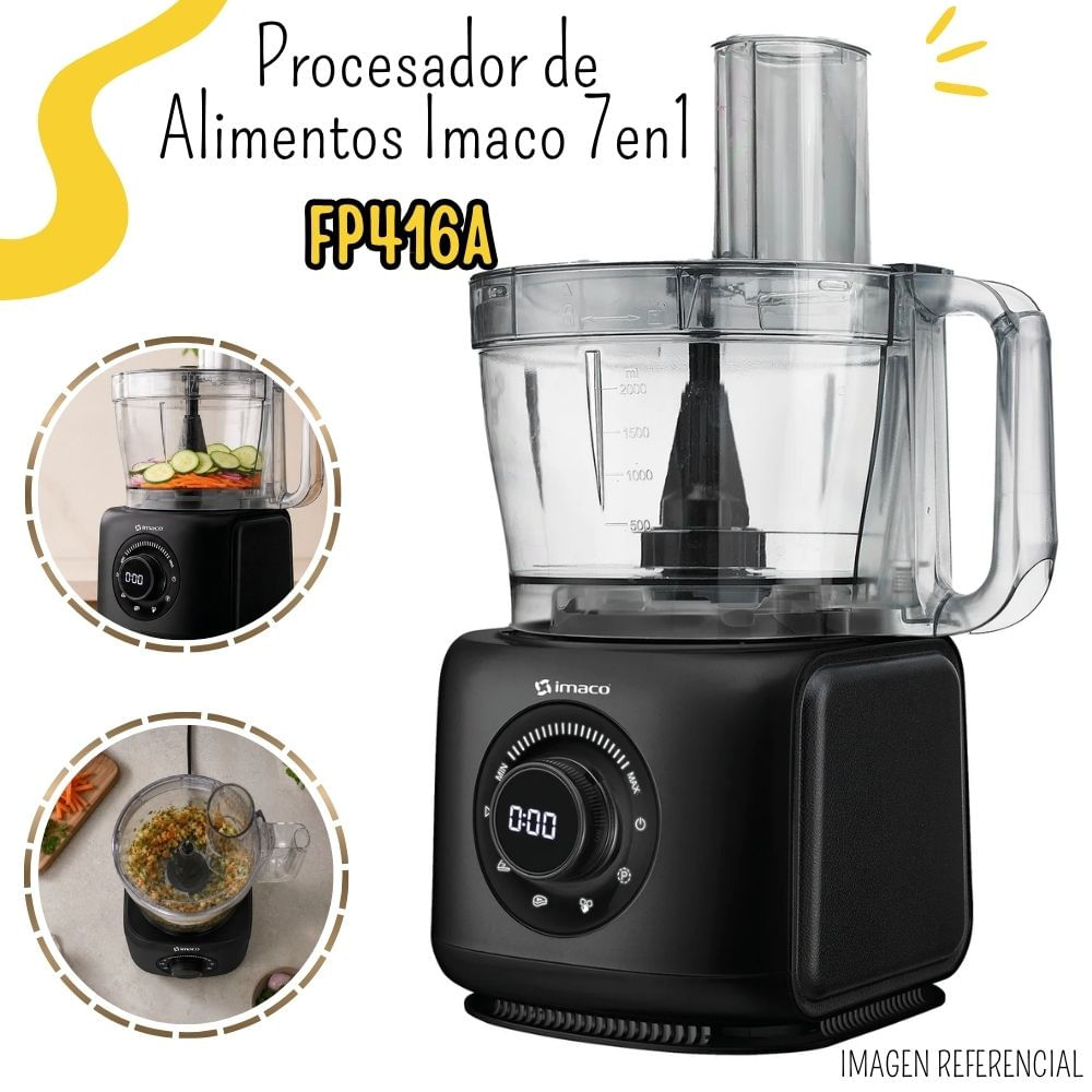 PROCESADOR DE ALIMENTOS 2 LITROS IMACO 7EN1 FP416A
