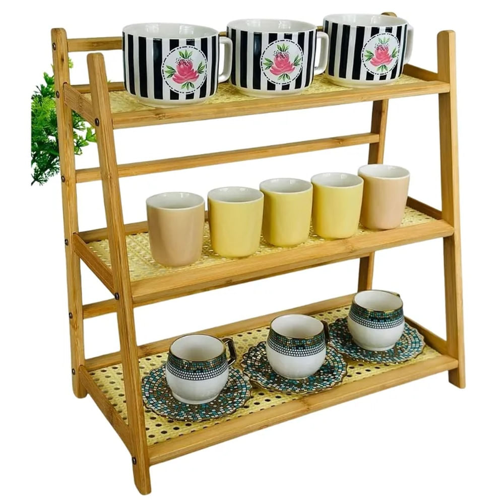 Organizador Estante de Bambú Madera