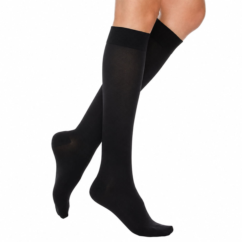 Media de Compresión Graduada Relaxsan Cotton 920 Rodilla 22-27 mmHg - Negro - Talla L