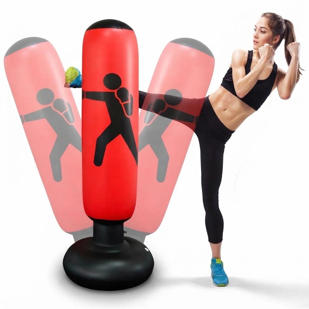 Pack x 2 Postes de Boxeo Inflable para Niños y Adultos Entrenamiento de Karate y Taekwondo
