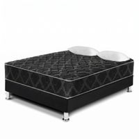 Cama Box Tarima Nyx 2 Plazas Ortopédico Tela Jacquard - 2 Almohadas Gratis