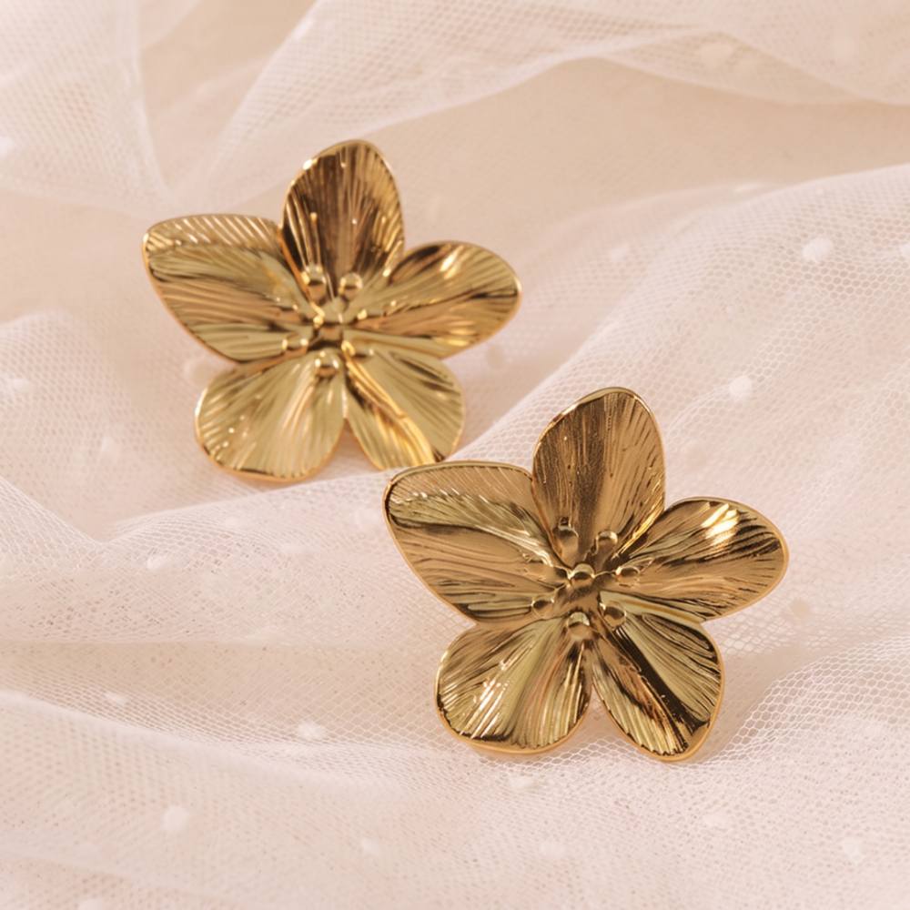 Aretes de Acero Inoxidable Flora