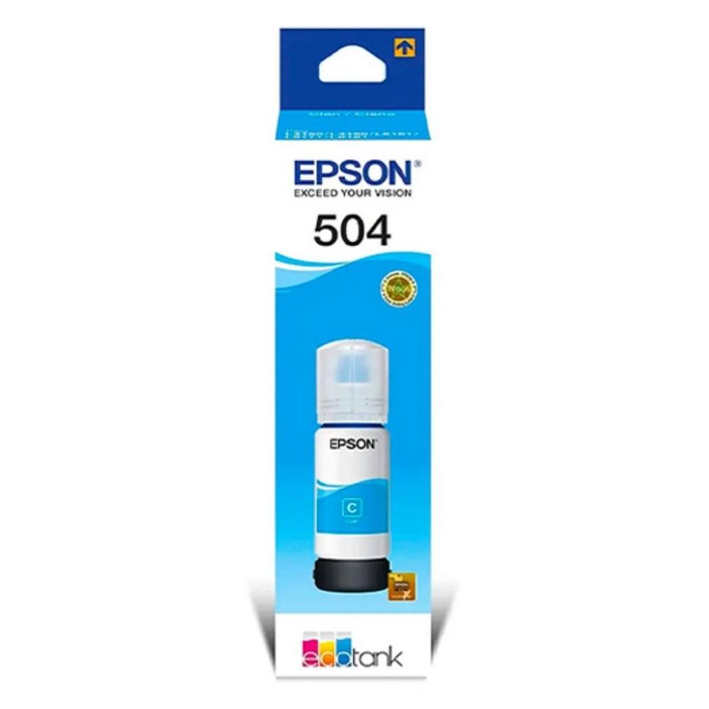 Botella de Tinta EPSON 504 Cian 70 ml para EcoTank L4150 L4160 L4260 L6270 L14150