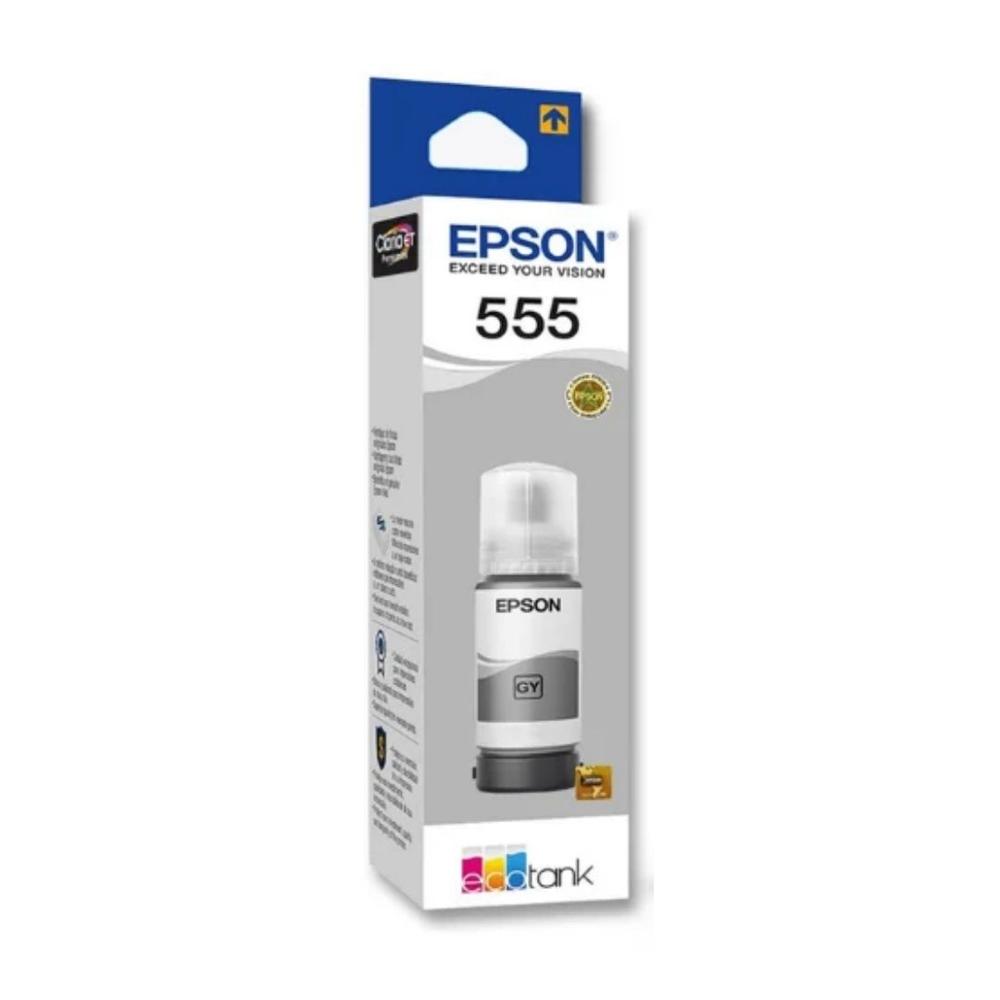 Botella de Tinta Epson T555 Gris 70ml para EcoTank L8160/L8180