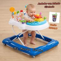 Andador para Bebe Musical Asiento Giratorio Azul
