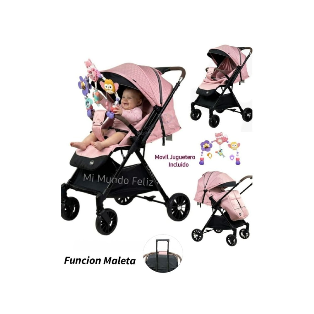 Coche para Bebe Moise con Cubrepies ROSA Rosado claro